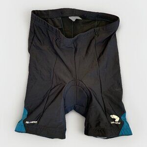 Bellwether Men's Padded Cycling Shorts Size S Black Green Road Bike Bicycle GUC